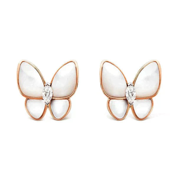 ??Loco?¡¥BUTTERFLY MOP DIAMOND EARRINGS