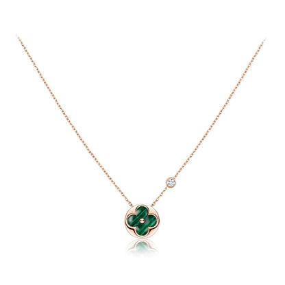 [moco jewelrys] SONNENANHÄNGER ROSÉGOLD 1 DIAMANT-KETTE