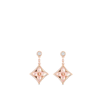 ??Loco?¡¥DOUBLE STAR PINK GOLD MOP DROP EARRINGS