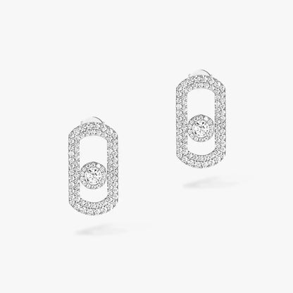[moco jewelrys]So Move Pave_-Set Diamond Earrings in Silver