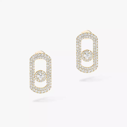 [moco jewelrys]So Move Pave_-Set Diamond Earrings in Silver