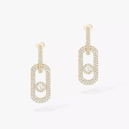[moco jewelrys]So Move XL Pave_-Set Diamond Pendant Earrings