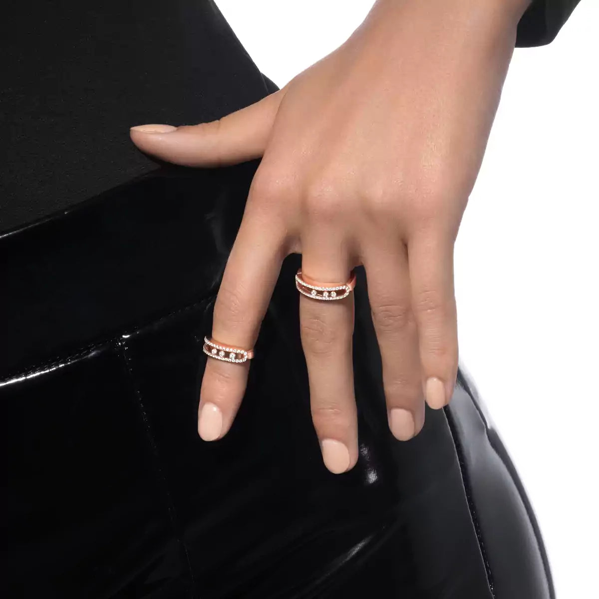 [moco jewelrys] Baby Move Gold Diamond Pave_ Ring