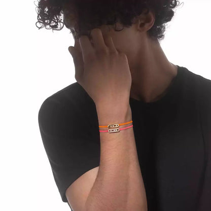 [moco jewelrys]Messika Care(s) pink cord pavé bracelet
