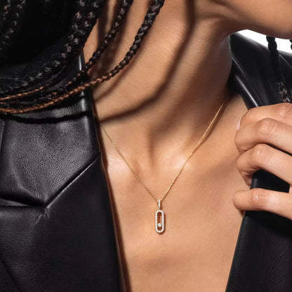 [moco jewelrys]Move Uno Diamond Necklace in Rose Gold