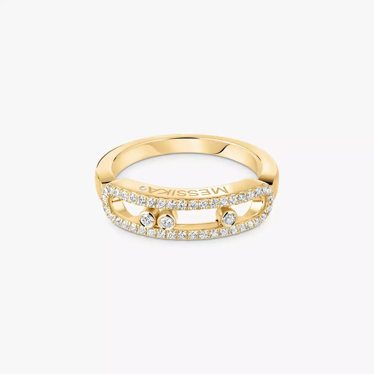 [moco jewelrys] Baby Move Gold Diamond Pave_ Ring
