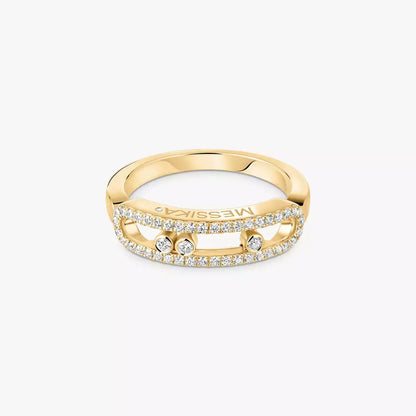 [moco jewelrys] Baby Move Gold Diamond Pave_ Ring