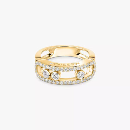 [moco jewelrys] Move Gold Diamond Pave_ Ring
