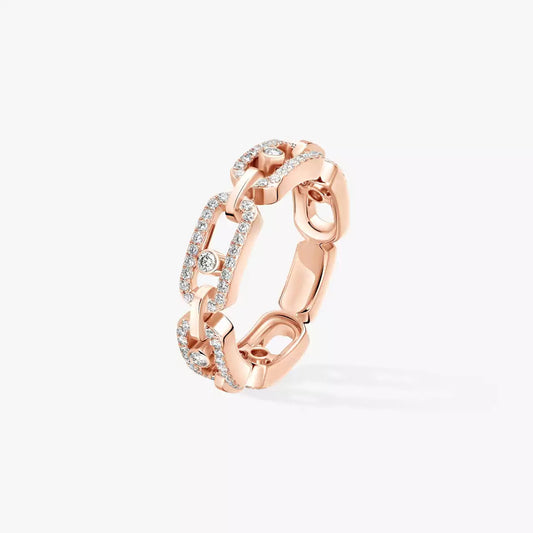 [moco jewelrys]Move Link Pave_-Set Diamond Ring in Gold