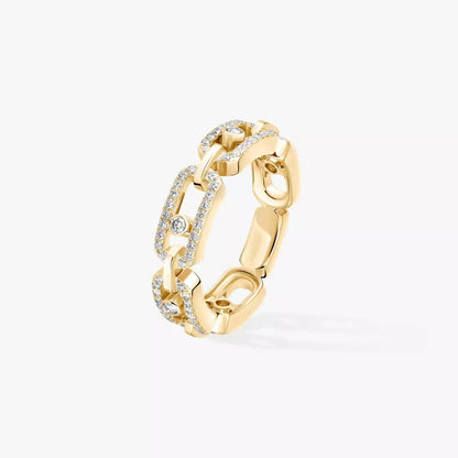 [moco jewelrys]Move Link Pave_-Set Diamond Ring in Gold