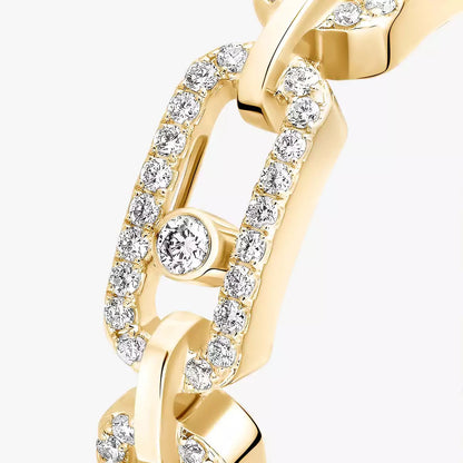 [moco jewelrys]Move Link Pave_-Set Diamond Ring in Gold