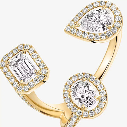 [[moco jewelrys] Diamond Ring 0,25ct My Twin Trilogy