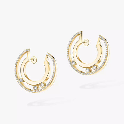 [moco jewelrys]Move Romane Small Diamond Hoop Earrings