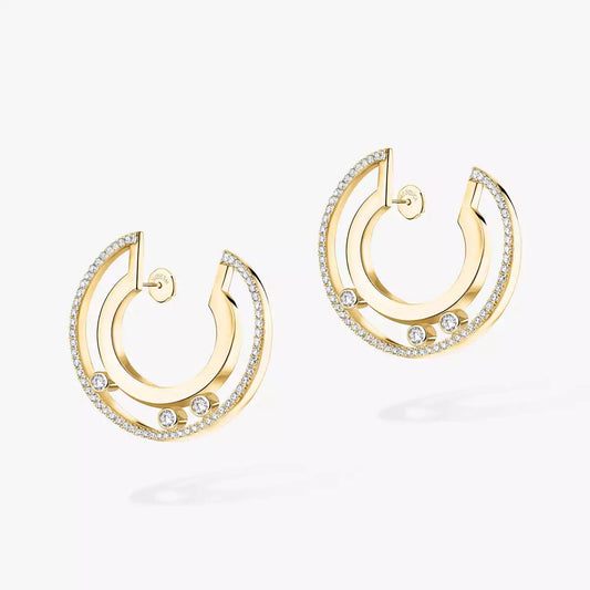 [moco jewelrys]Move Romane Small Diamond Hoop Earrings