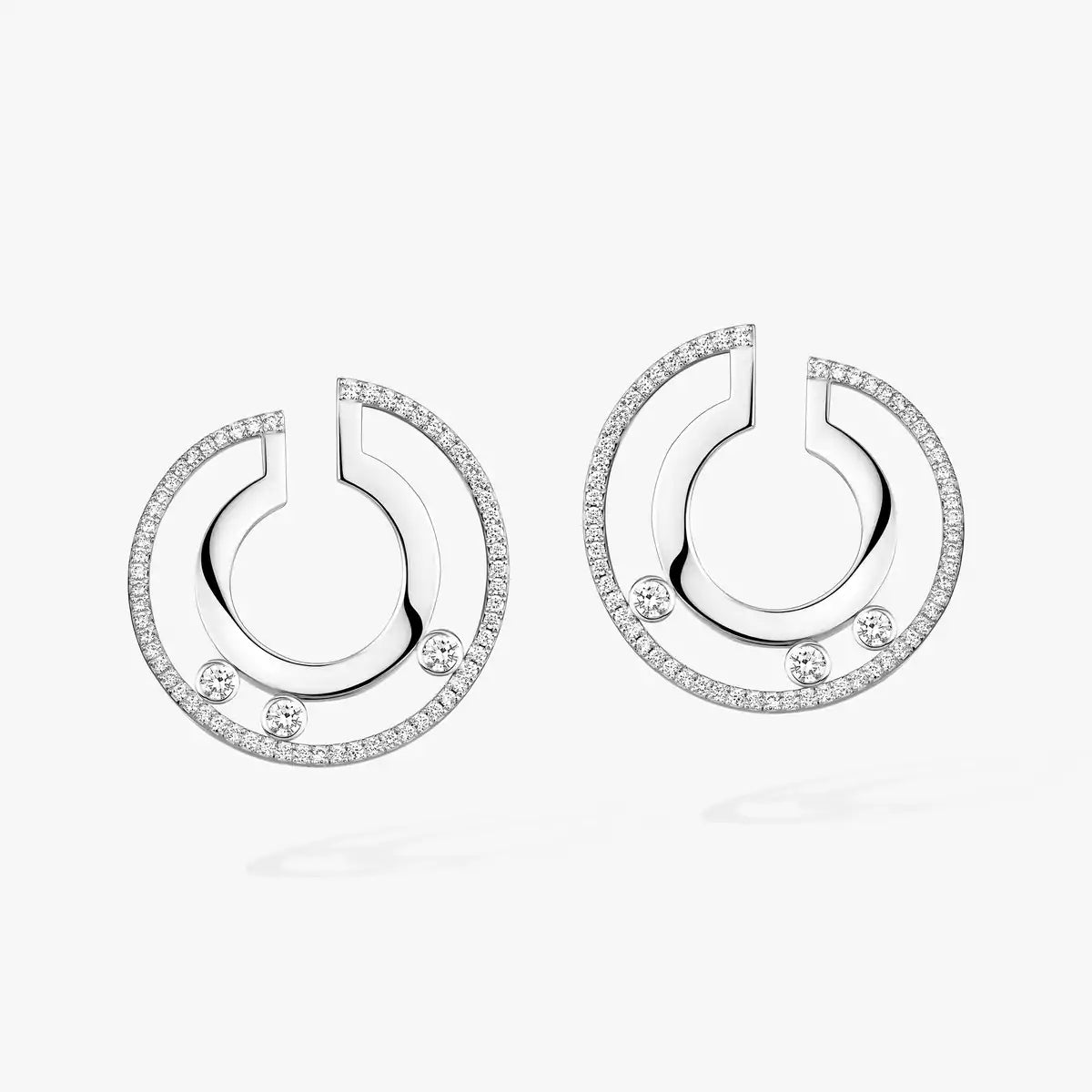 [moco jewelrys]Move Romane Small Diamond Hoop Earrings
