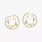 [Loco jewelrys]Move Romane Small Diamond Hoop Earrings