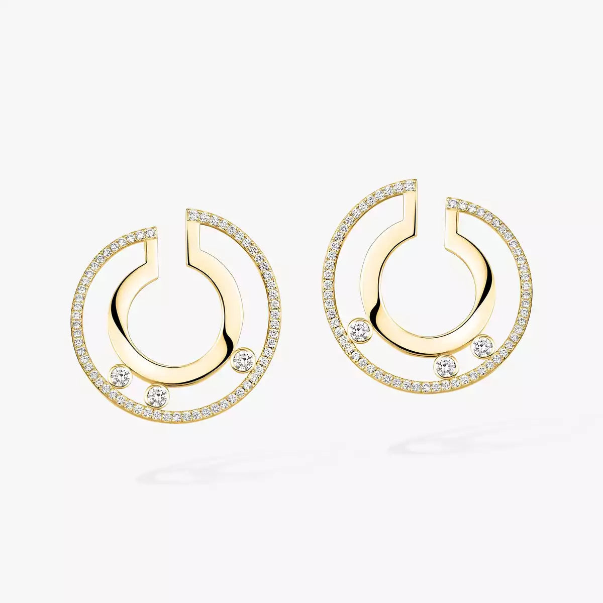 [moco jewelrys]Move Romane Small Diamond Hoop Earrings