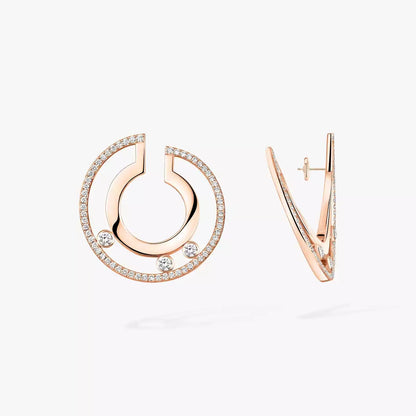 [moco jewelrys]Move Romane Small Diamond Hoop Earrings