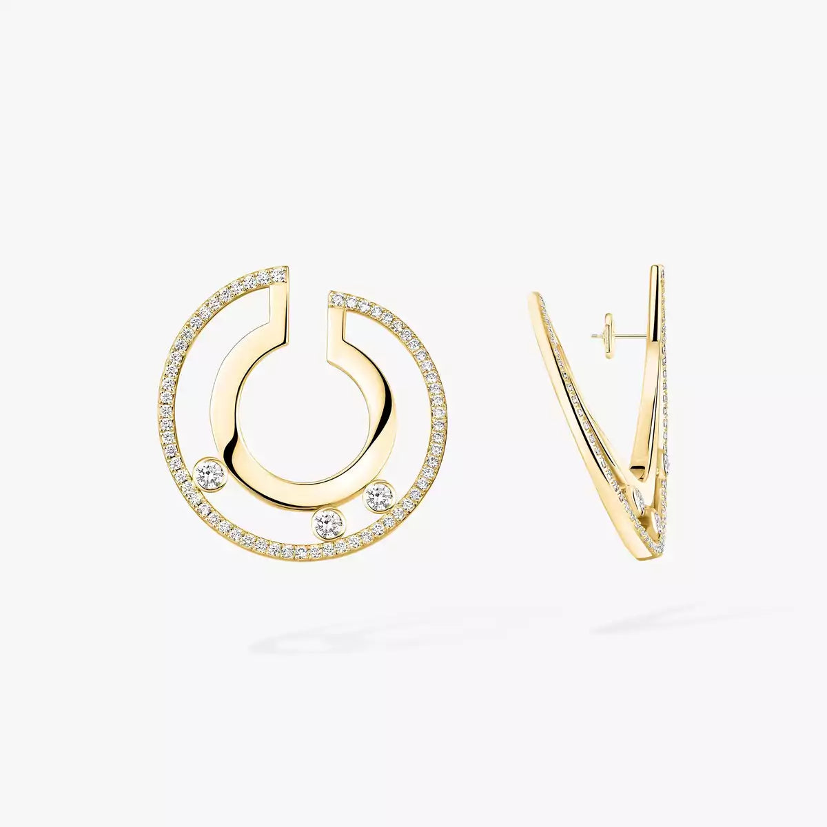 [moco jewelrys]Move Romane Small Diamond Hoop Earrings