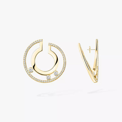[moco jewelrys]Move Romane Small Diamond Hoop Earrings
