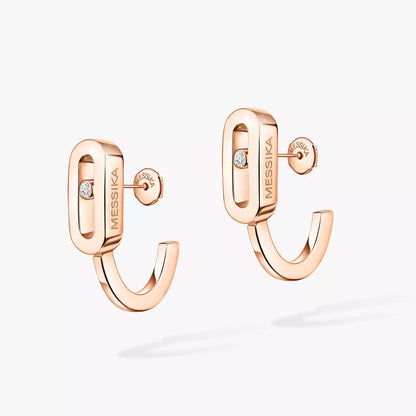 [moco jewelrys]Diamond Mini Hoop Earrings Move Classique