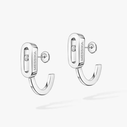 [moco jewelrys]Diamond Mini Hoop Earrings Move Classique