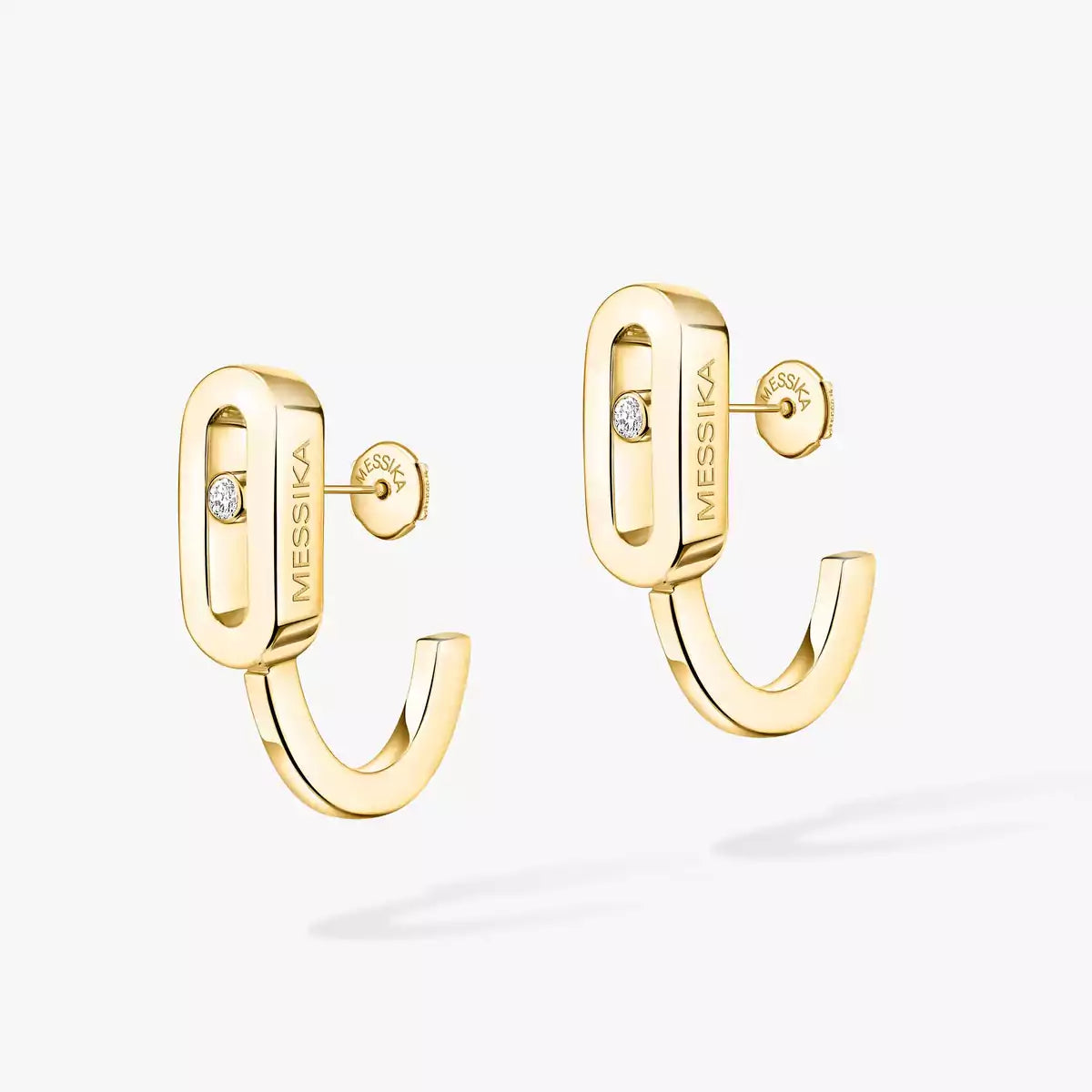 [moco jewelrys]Diamond Mini Hoop Earrings Move Classique