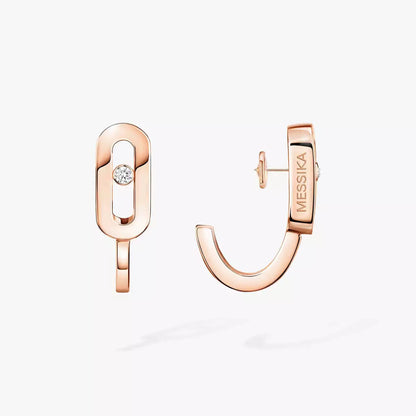 [moco jewelrys]Diamond Mini Hoop Earrings Move Classique
