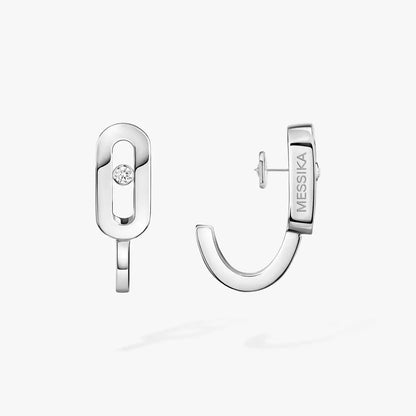 [moco jewelrys]Diamond Mini Hoop Earrings Move Classique