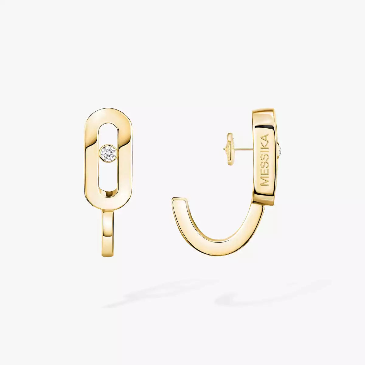 [moco jewelrys]Diamond Mini Hoop Earrings Move Classique
