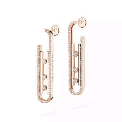 [moco jewelrys]Diamond Pendant Earrings Move 10Th