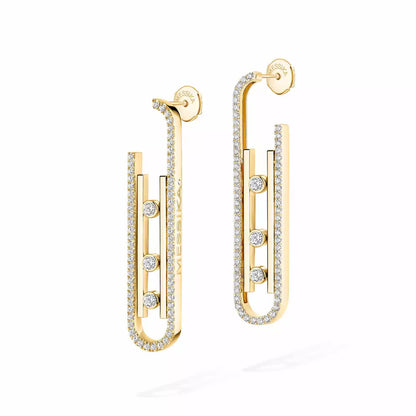 [moco jewelrys]Diamond Pendant Earrings Move 10Th