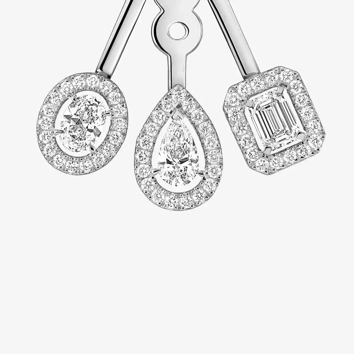 [moco jewelrys] My Twin Trio  Diamond Earrings