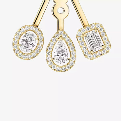 [moco jewelrys] My Twin Trio  Diamond Earrings