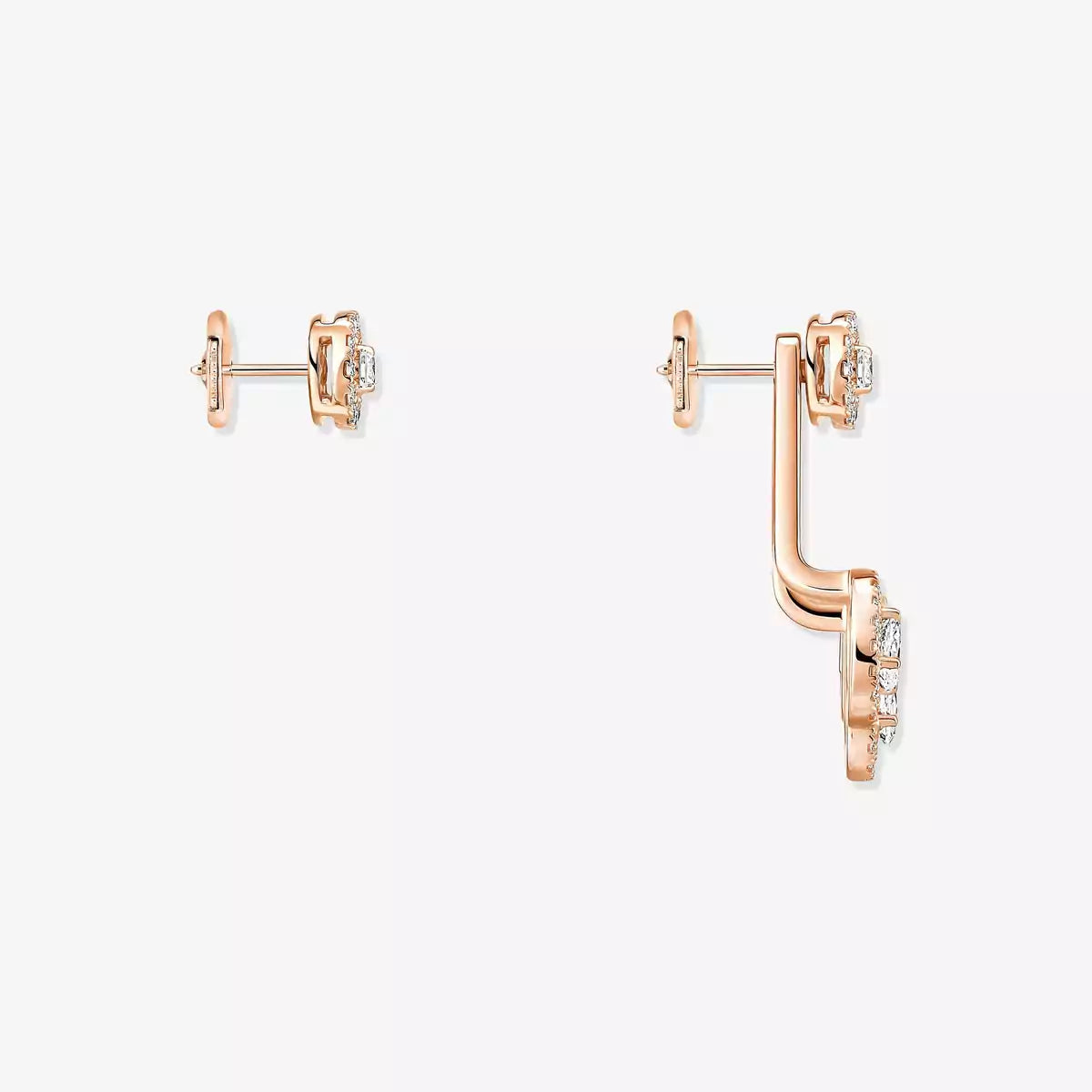 [moco jewelrys] My Twin Trio  Diamond Earrings