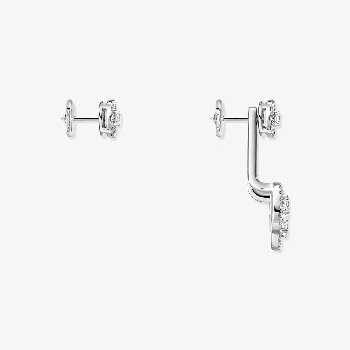 [moco jewelrys] My Twin Trio  Diamond Earrings