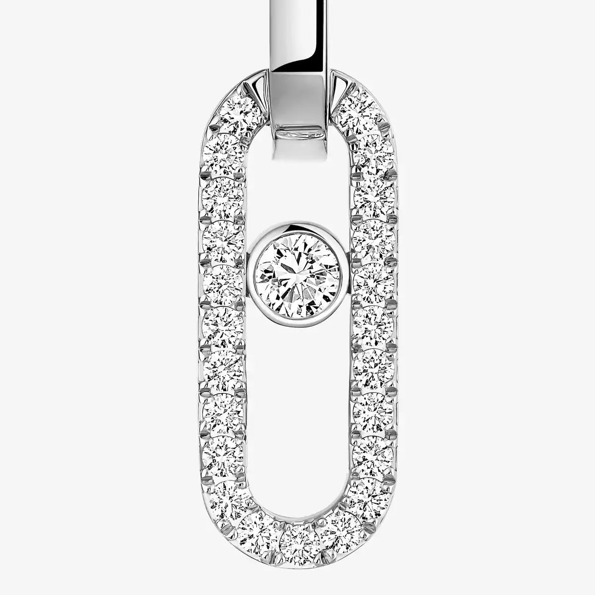 [moco jewelrys]Move Link Diamond Earrings