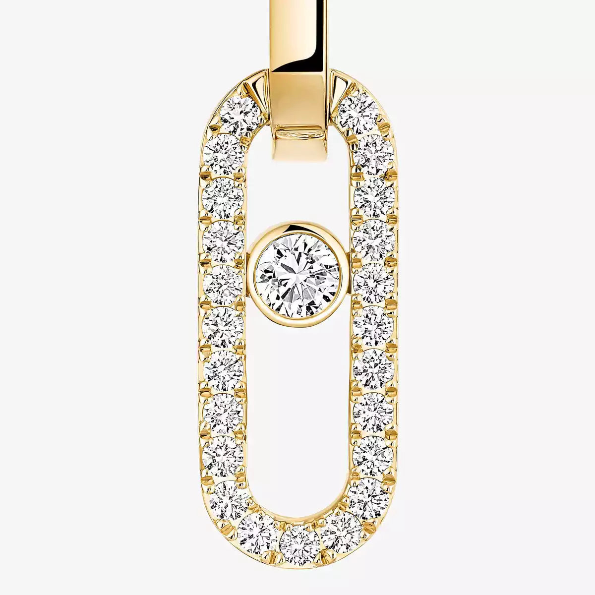 [moco jewelrys]Move Link Diamond Earrings