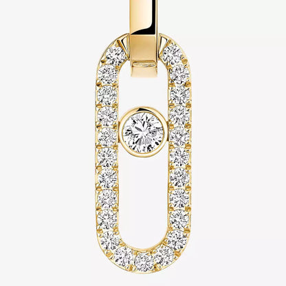 [moco jewelrys]Move Link Diamond Earrings