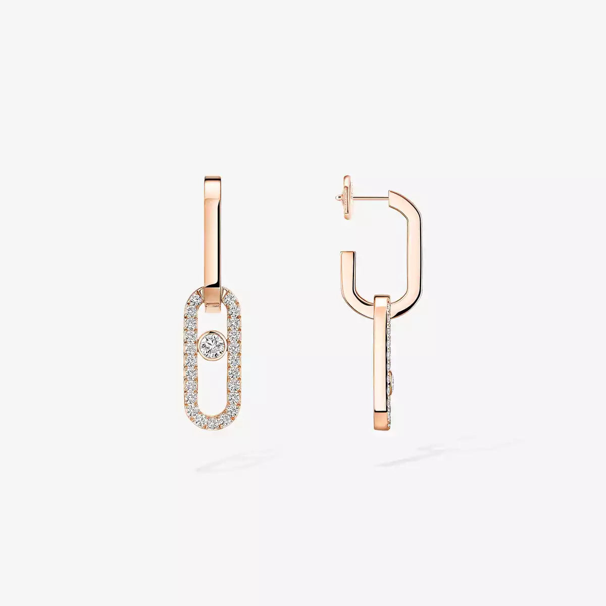 [moco jewelrys]Move Link Diamond Earrings