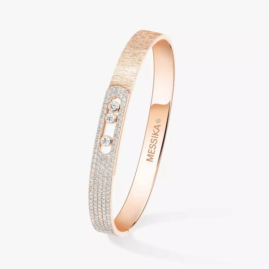 [moco jewelrys]Move Noa Ciselé half pavé bangle