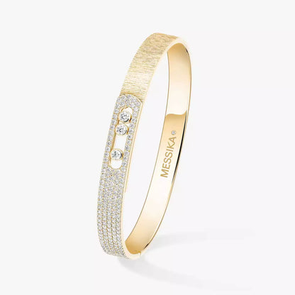 [moco jewelrys]Move Noa Ciselé half pavé bangle