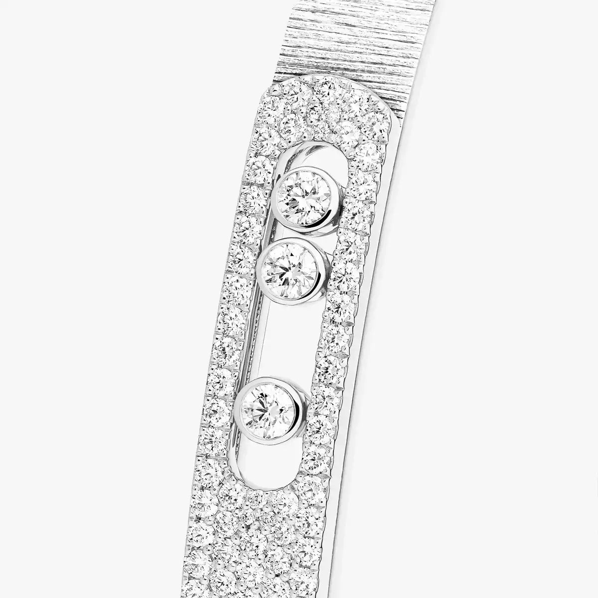 [moco jewelrys]Move Noa Ciselé half pavé bangle