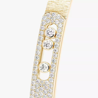 [moco jewelrys]Move Noa Ciselé half pavé bangle