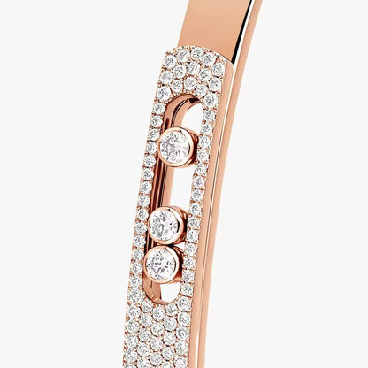 [moco jewelrys]Move Noa Rose Gold Pavé Diamond Bangle Bracelet