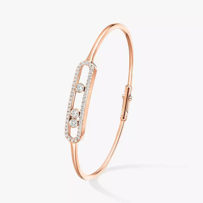 [moco jewelrys]Move Pavé Diamond Bangle Bracelet M