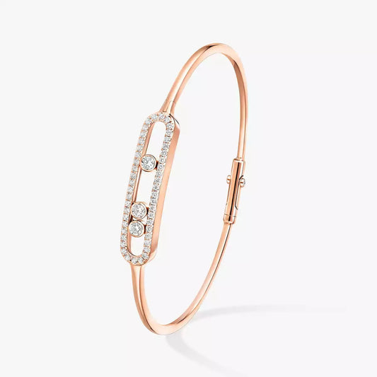 [moco jewelrys]Move Pavé Diamond Bangle Bracelet M