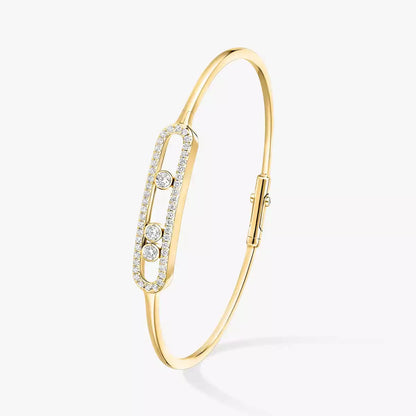 [moco jewelrys]Move Pavé Diamond Bangle Bracelet M