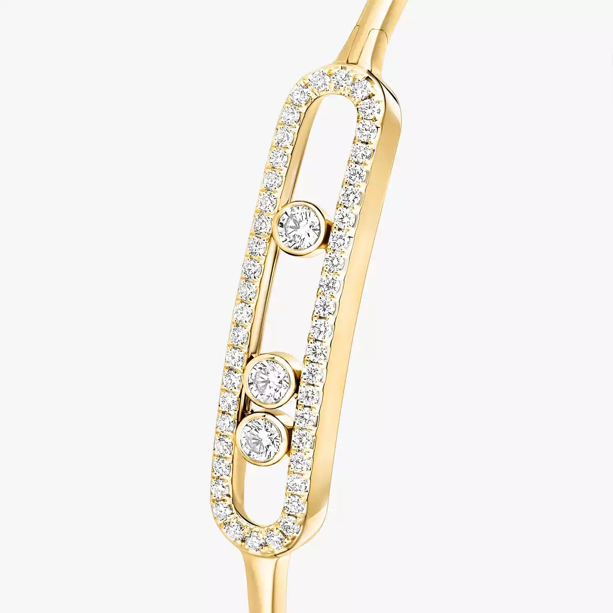 [moco jewelrys]Move Pavé Diamond Bangle Bracelet M