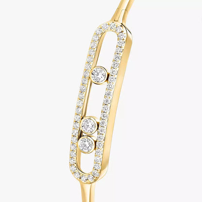 [moco jewelrys]Move Pavé Diamond Bangle Bracelet M